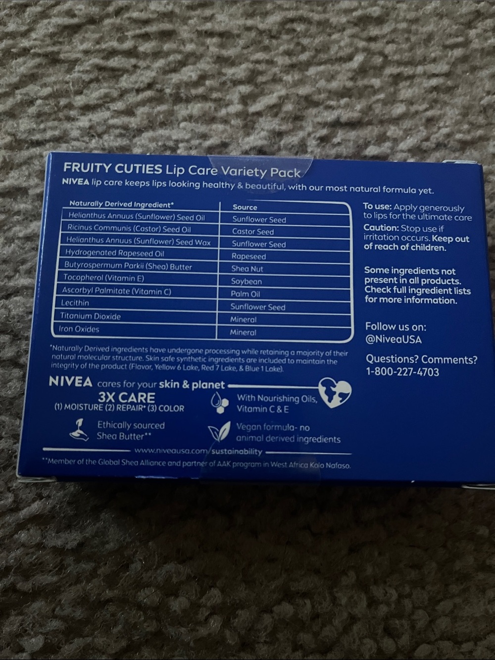 NIVEA Fruity Cuties Lip Care Variety Pack - Blue Packaging - Picture 2 of 2